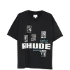 Tricou RHUDE logo-print graphic-print negru