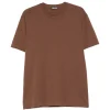 Tricou TOM FORD Logo-Embroidered Crew-Neck maro