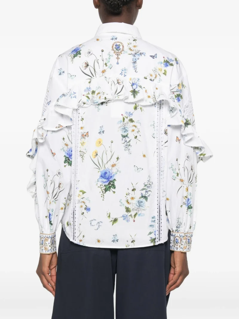 Alternative view of Camasa Camilla Floral-Print Ruffled alb