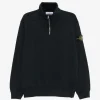 Hanorac Stone Isalnd Felpa Quarter-Zip Logo-Patch bleumarin