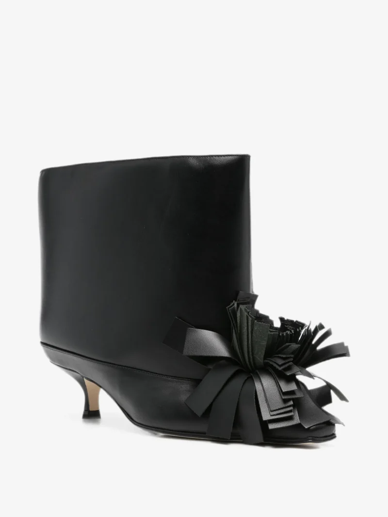 Alternative view of Botine A.W.A.K.E. Mode flower-detail ankle negru
