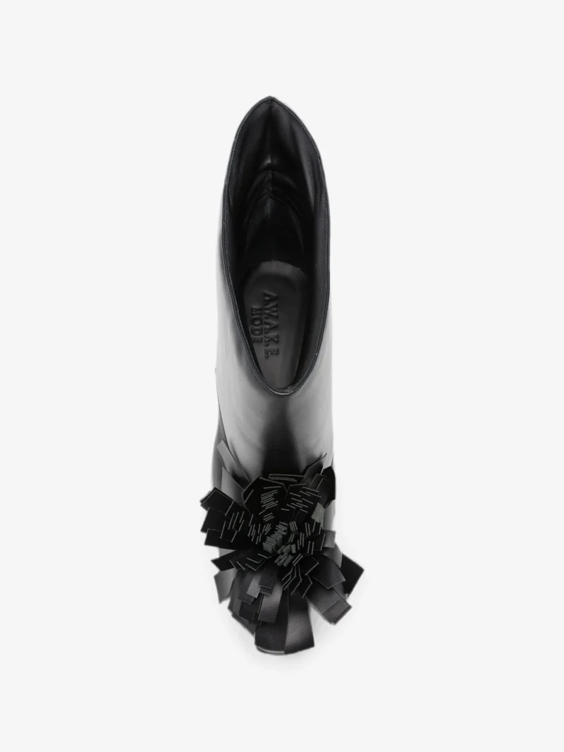 Botine A.W.A.K.E. Mode flower-detail ankle negru - imagine 3
