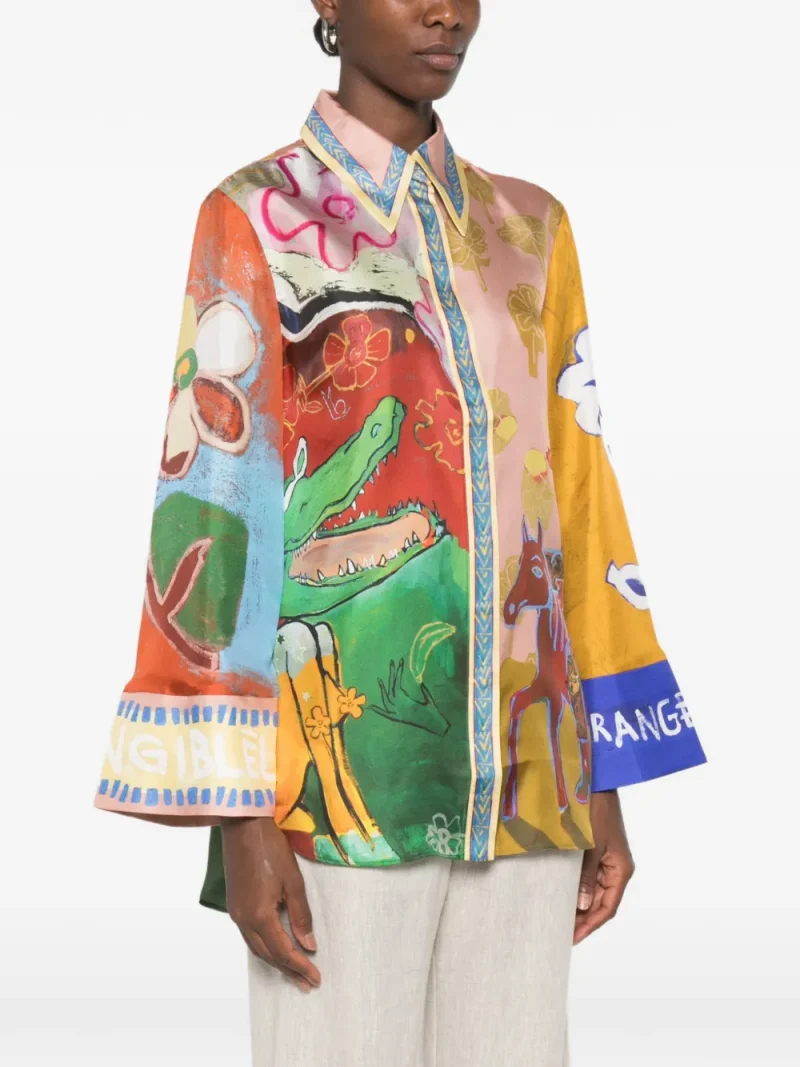 Camasa ALEMAIS Mlak graphic-print multicolor - imagine 5