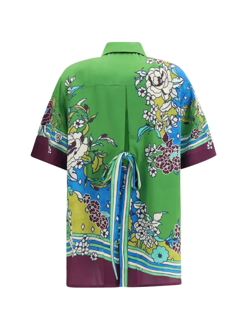 Alternative view of Camasa Alemais floral-print silk verde