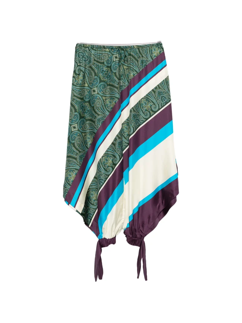 Pantaloni ALEMAIS Joni paisley-print tapered verde