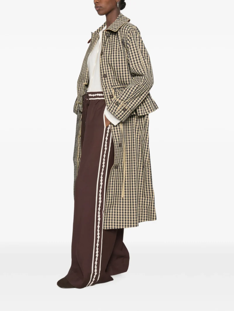 Alternative view of Pantaloni ALEMAIS Lori side-stripe drawstring palazzo maro