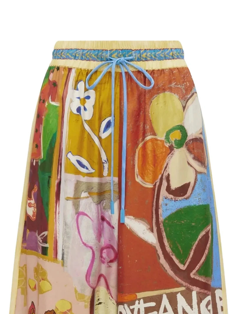 Alternative view of Pantaloni Alemais drawstring-fastening palazzo multicolor