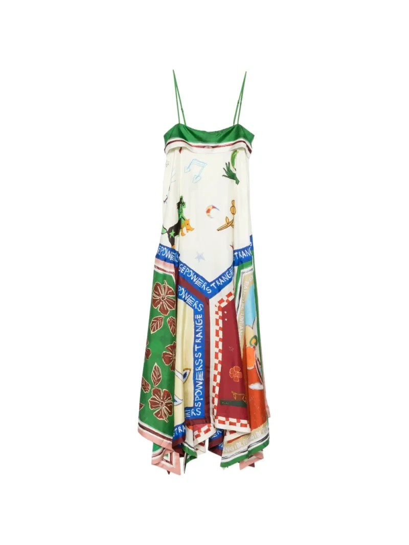 Rochie midi ALEMAIS handkerchief-hem multicolor
