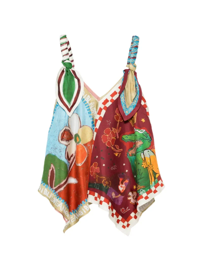 Top ALEMAIS Mlak graphic-print multicolor