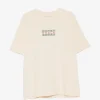 Tricou Drole De Monsieur embroidered-logo bej