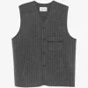 Vesta Drole De Monsieur pinstripe-pattern sleeveles gri