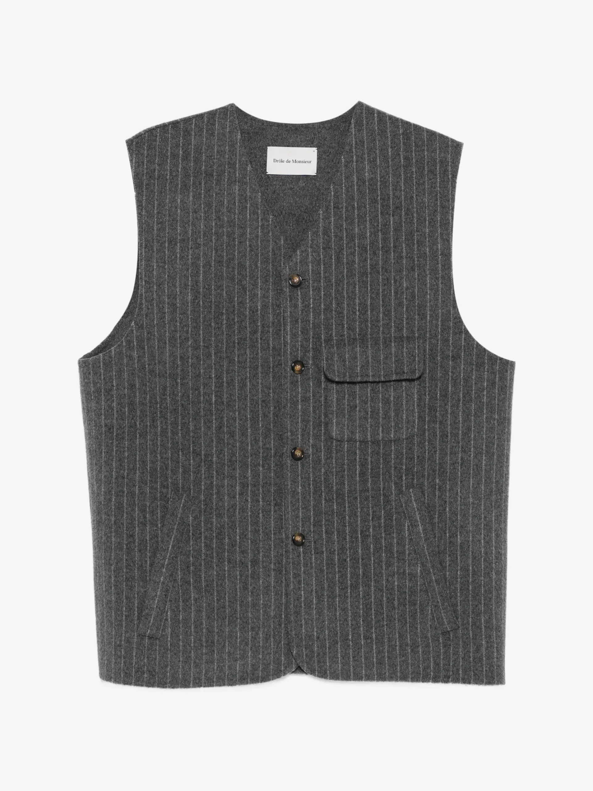 Vesta Drole De Monsieur pinstripe-pattern sleeveles gri