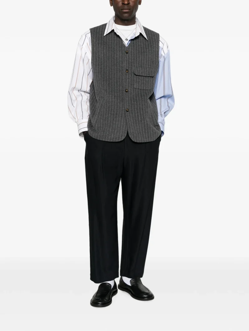 Alternative view of Vesta Drole De Monsieur pinstripe-pattern sleeveles gri