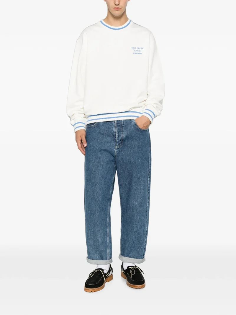 Bluza Drole De Monsieur Sport Slogan ecru - imagine 4