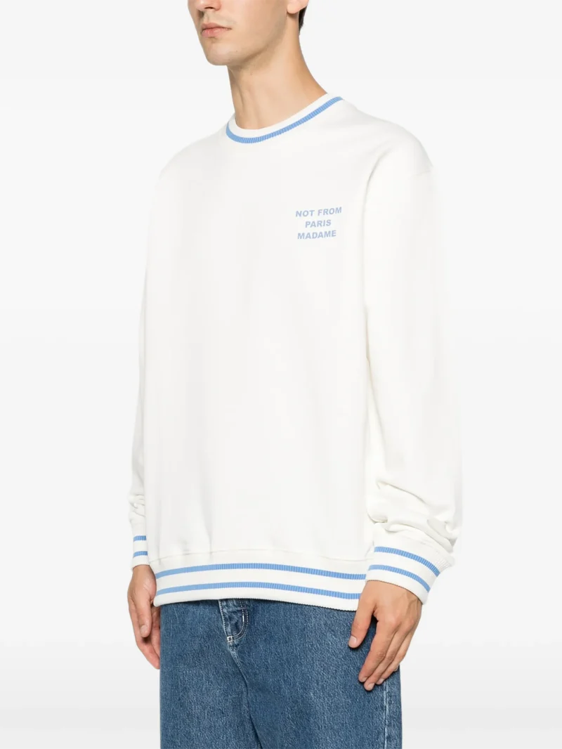 Bluza Drole De Monsieur Sport Slogan ecru - imagine 3