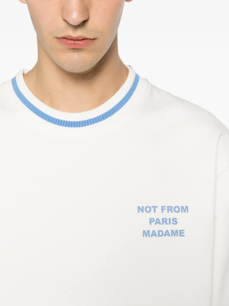 Bluza Drole De Monsieur Sport Slogan ecru - imagine 5