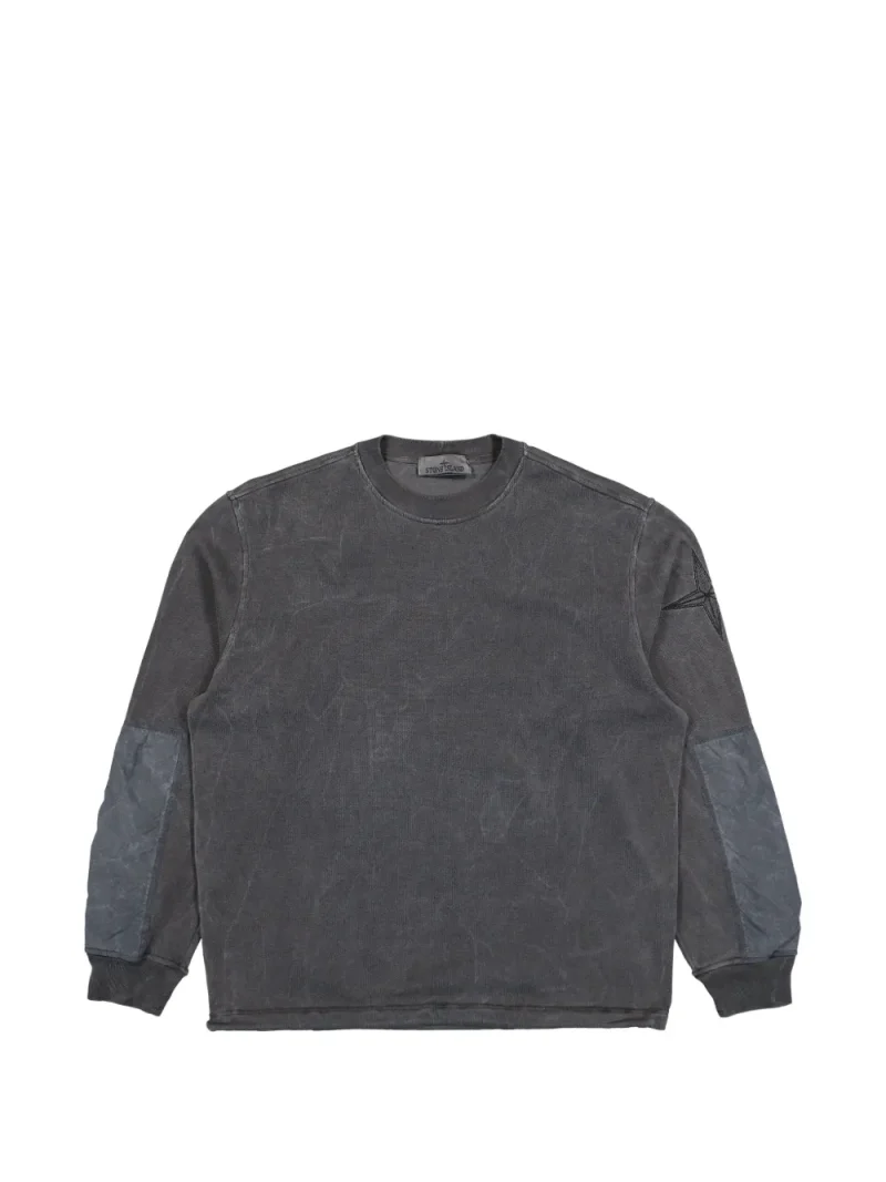 Bluza Stone Island Compass-Logo Panelled negru