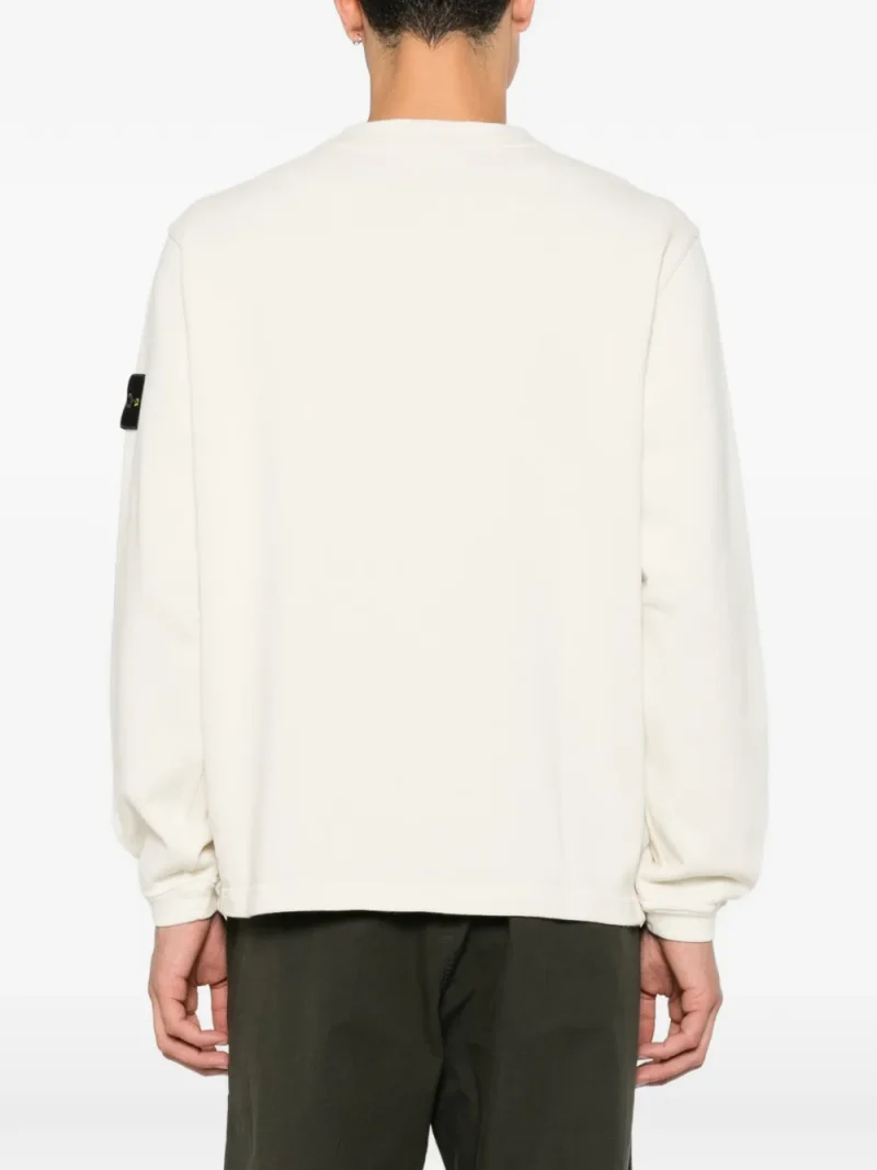 Alternative view of Bluza Stone Island Logo-Patch Button-Shoulder bej