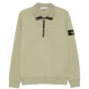 Bluza Stone Island Logo-Patch Half-Zip verde