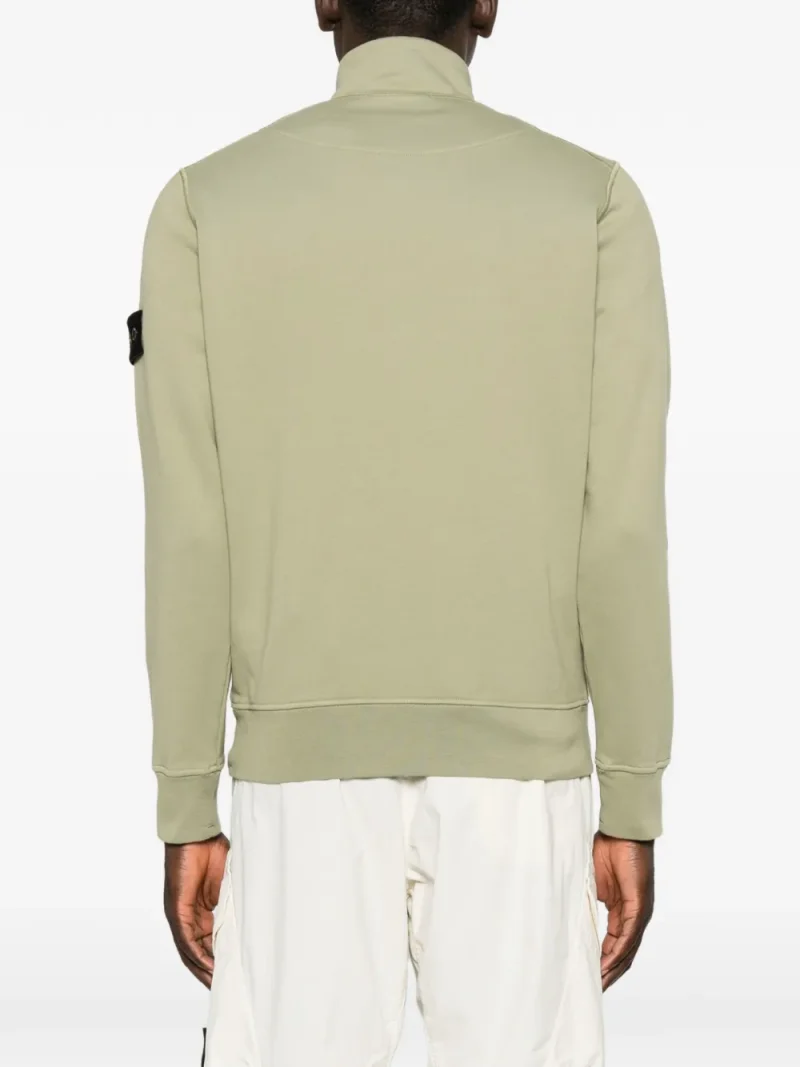 Alternative view of Bluza Stone Island Logo-Patch Half-Zip verde