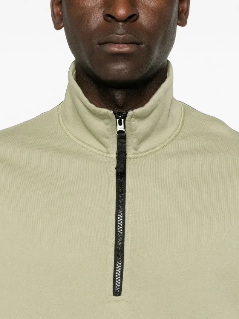 Bluza Stone Island Logo-Patch Half-Zip verde - imagine 5