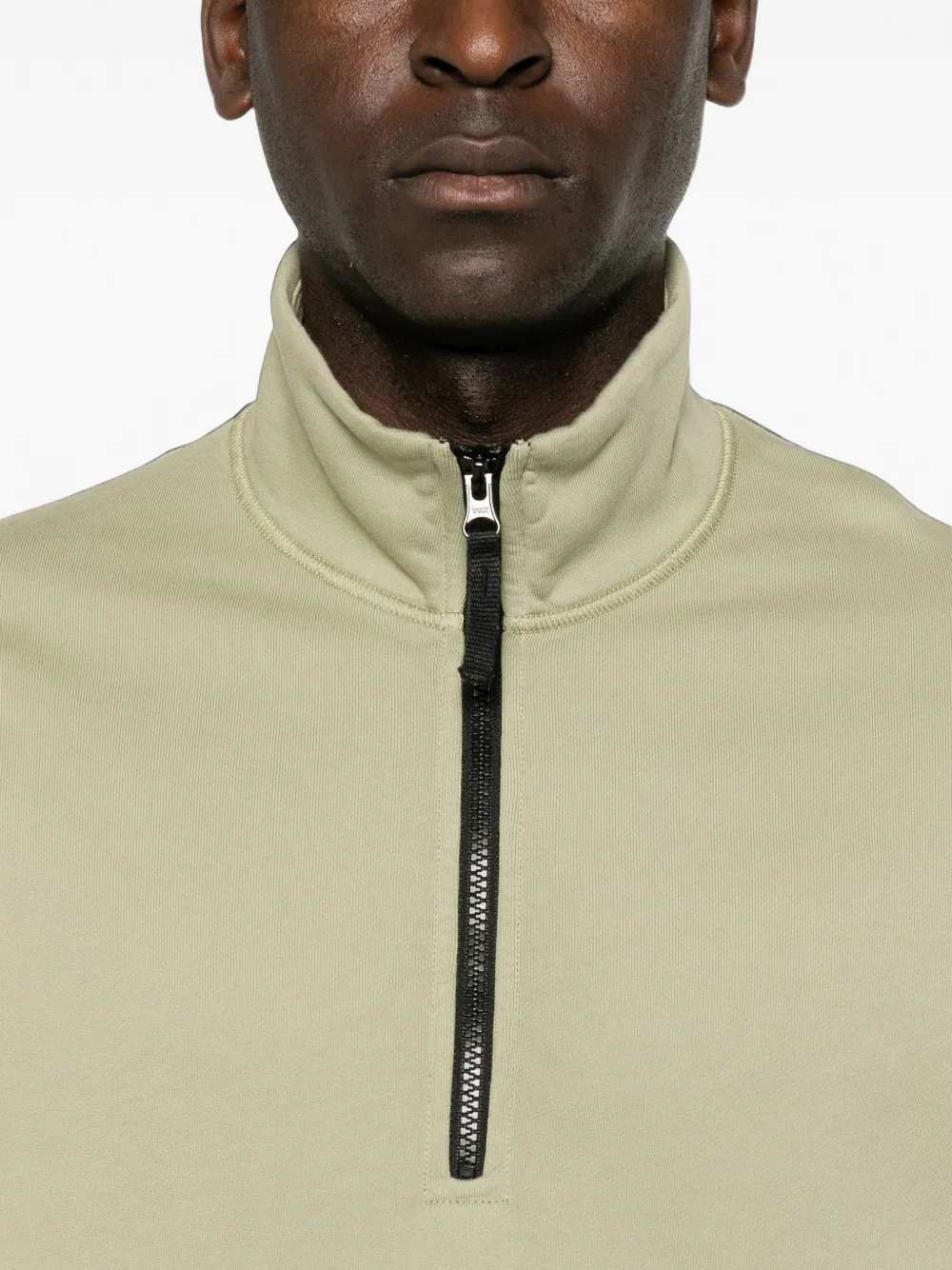 Bluza Stone Island Logo-Patch Half-Zip verde - imagine 5