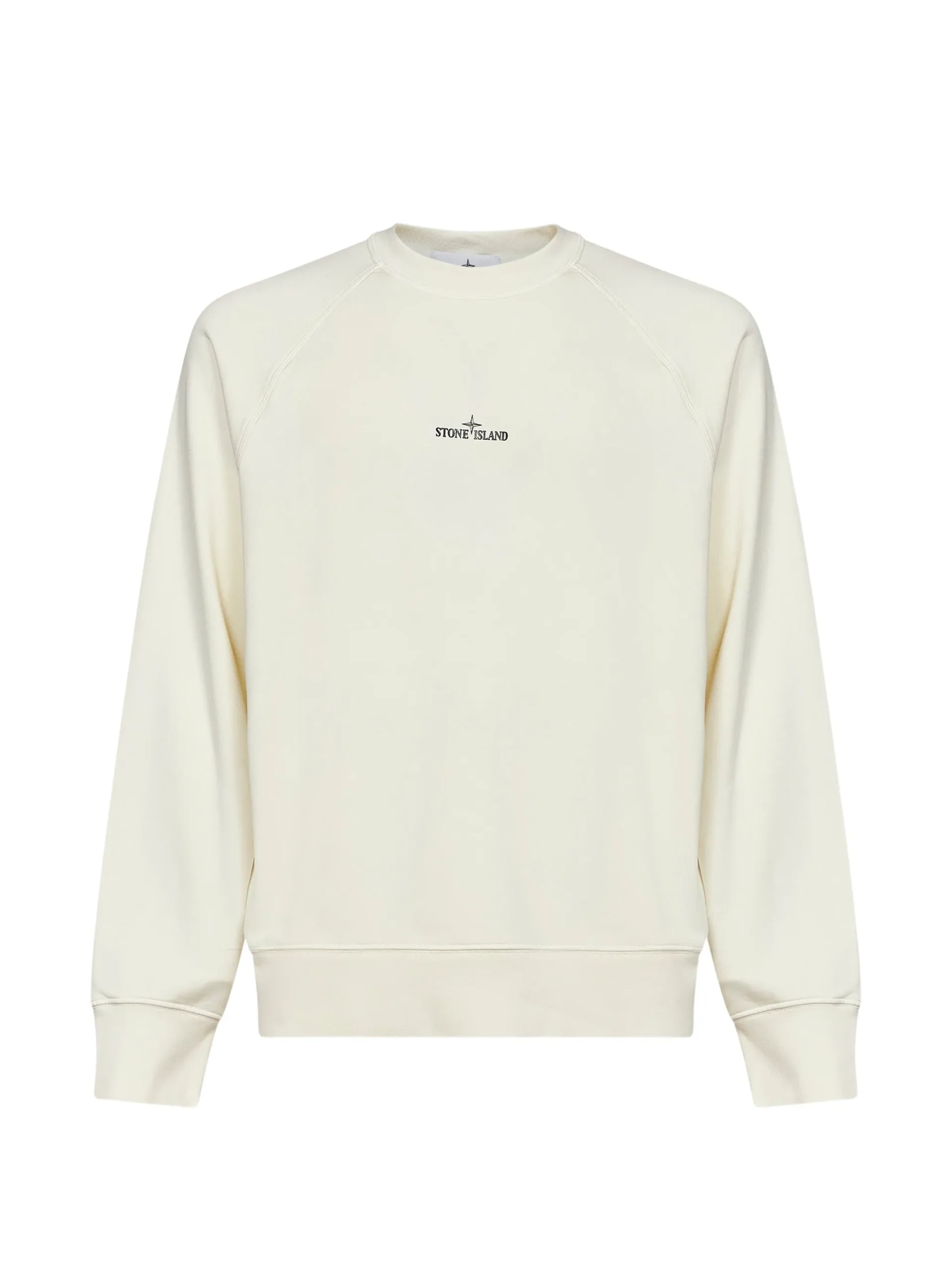Bluza Stone Island Logo-Print Compass Fleece Oversized ecru