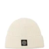 Caciula Stone Island Logo-Patch ecru