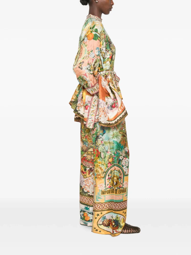 Camasa Camilla Graphic-Print Belted multicolor - imagine 5