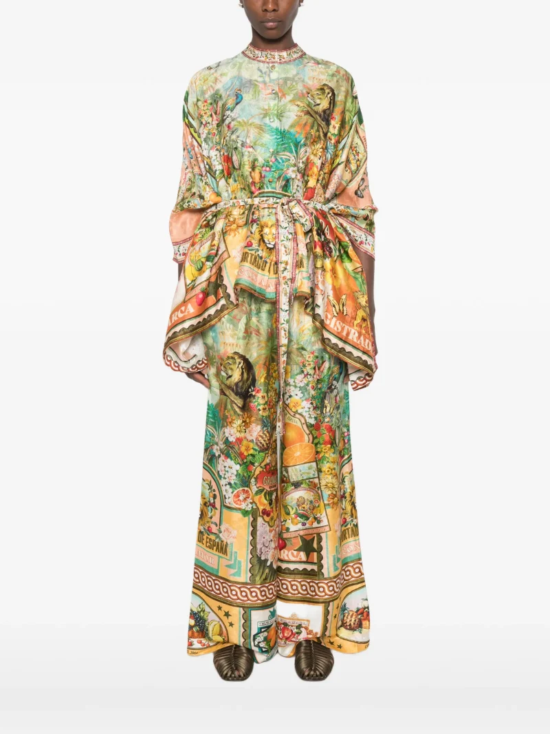 Camasa Camilla Graphic-Print Belted multicolor - imagine 3