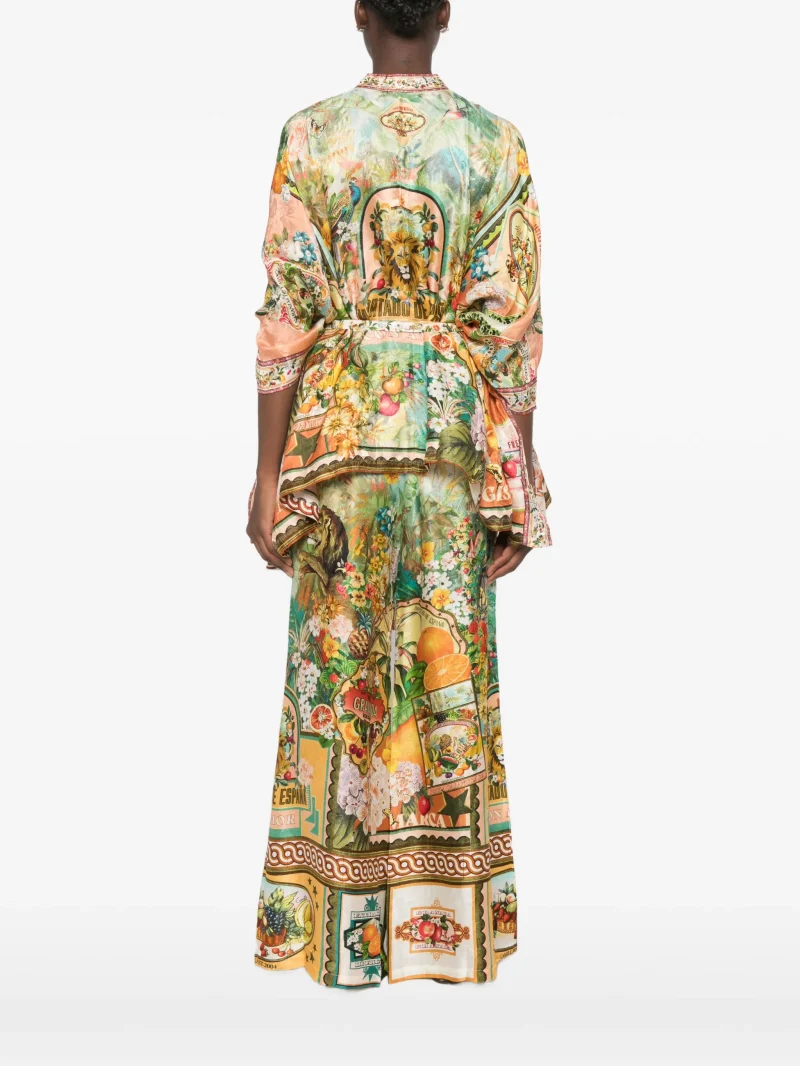 Camasa Camilla Graphic-Print Belted multicolor - imagine 4