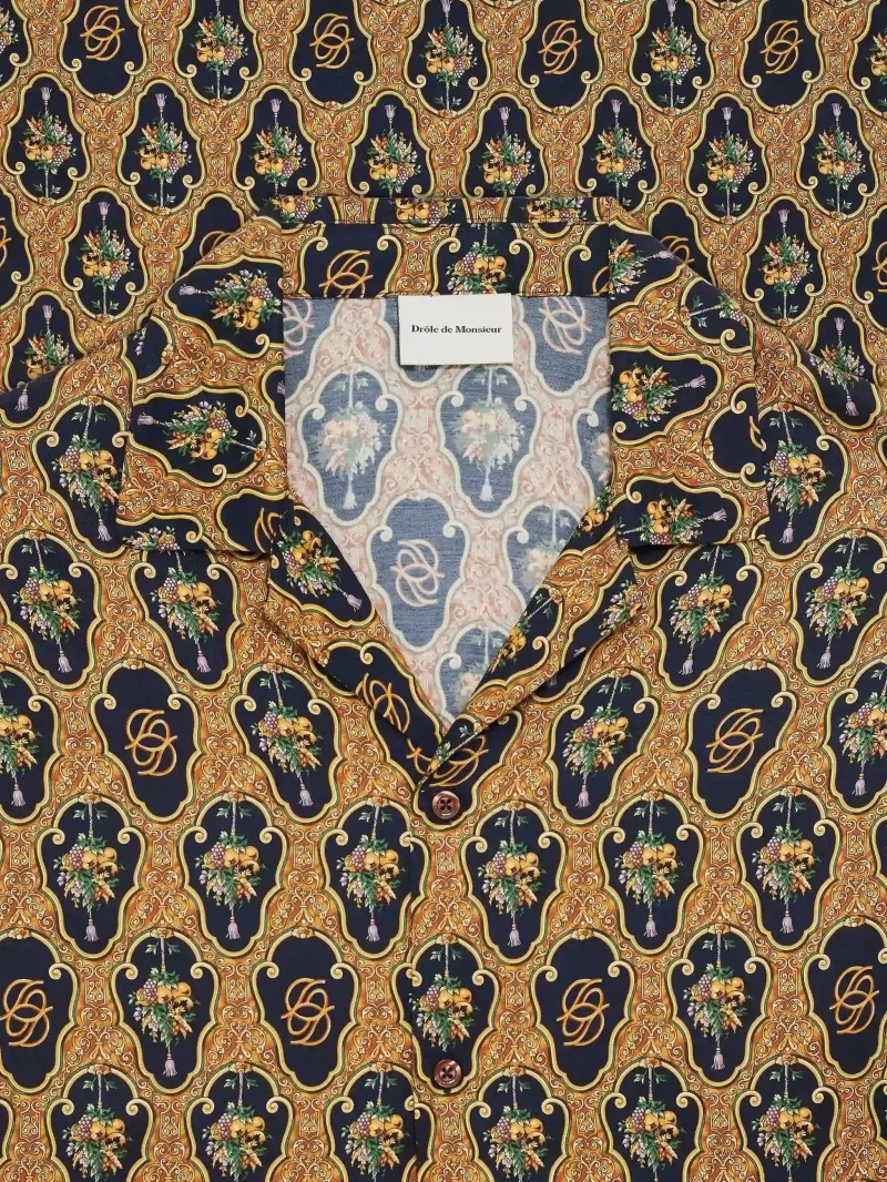 Alternative view of Camasa Drole De Monsieur Baroque Grapes-Print maro