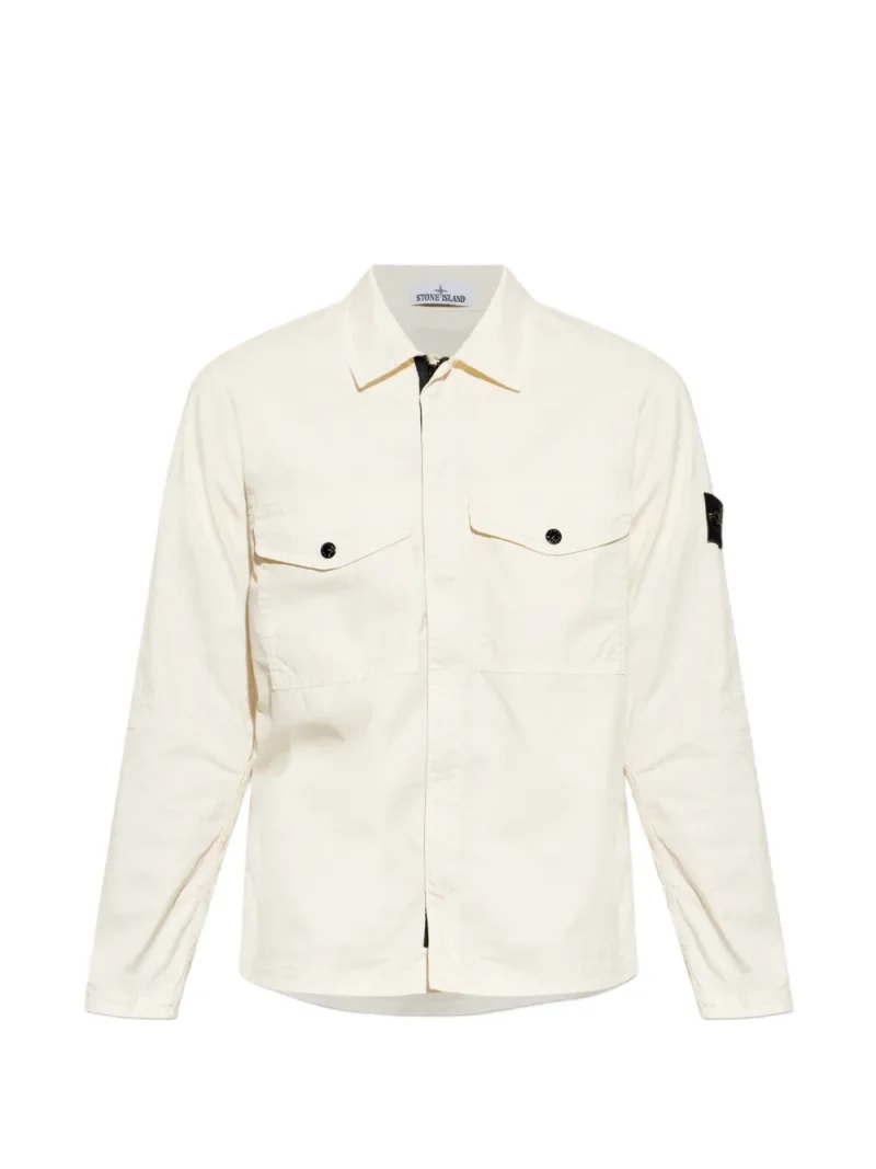 Jacheta Stone Island Logo-Patch bej