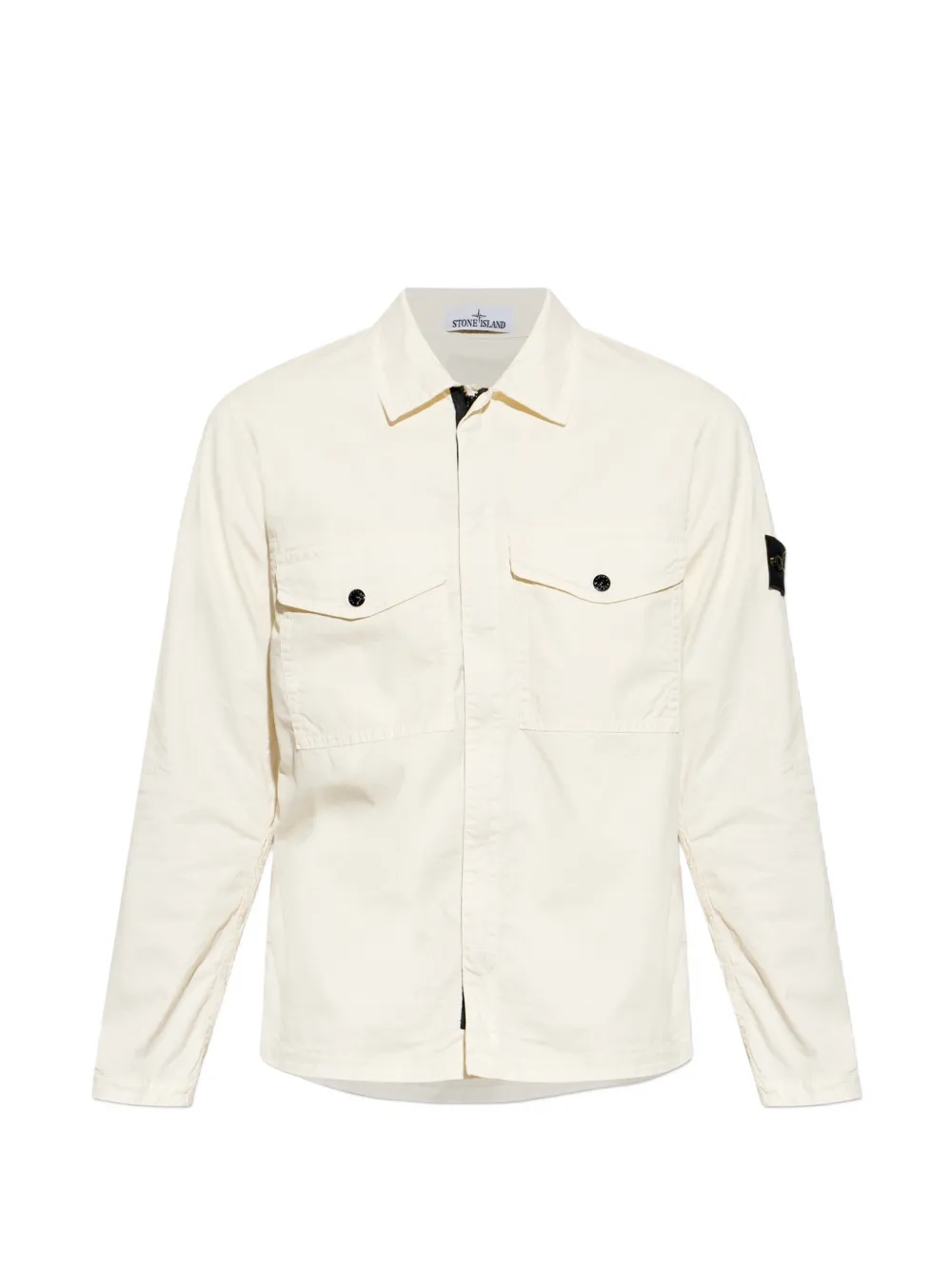Jacheta Stone Island Logo-Patch bej