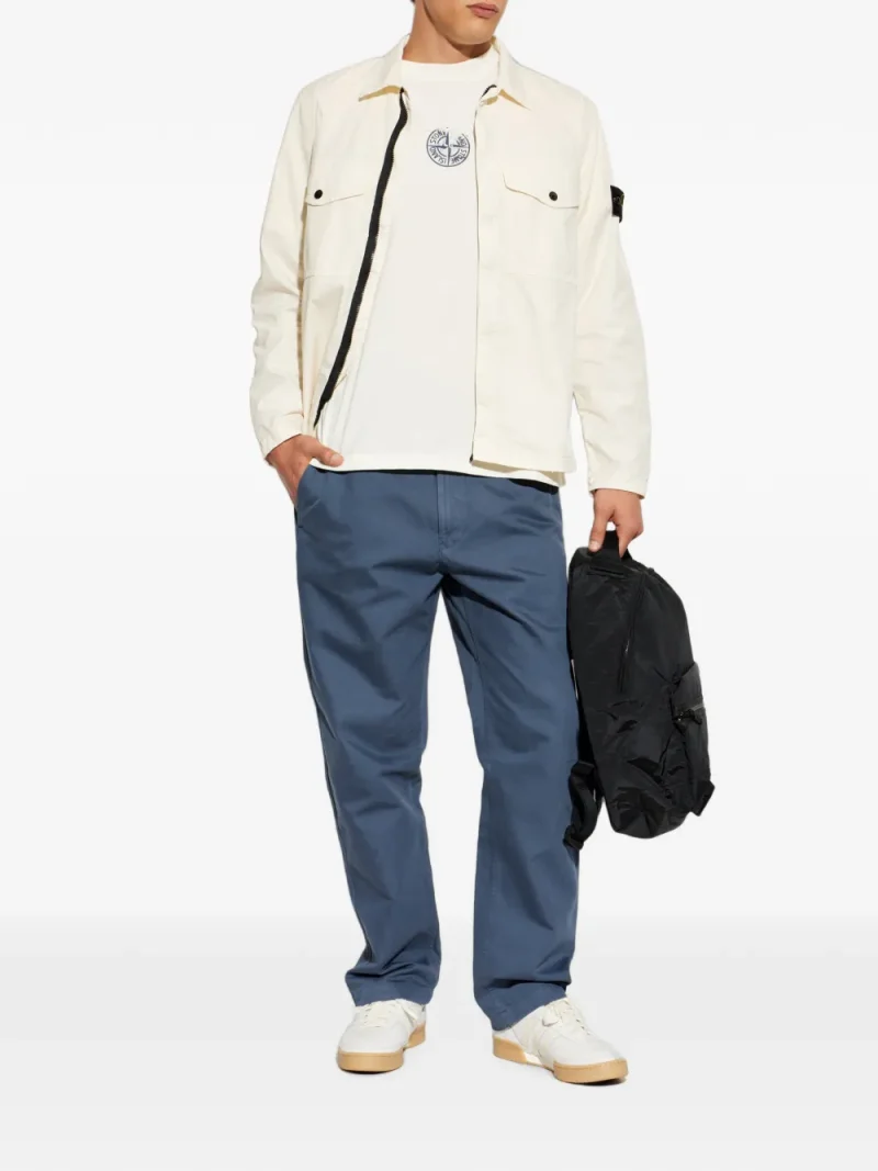 Jacheta Stone Island Logo-Patch bej - imagine 4