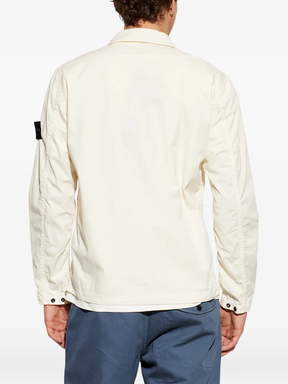 Jacheta Stone Island Logo-Patch bej - imagine 2