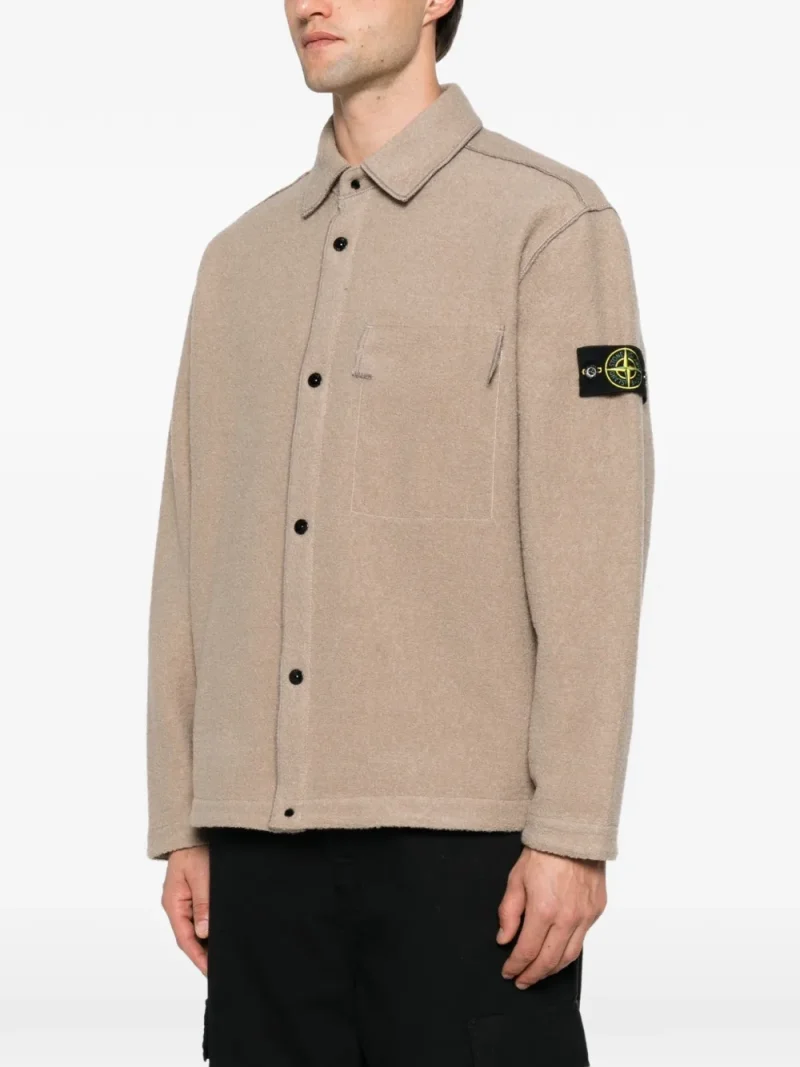 Camasa Stone Island Logo-Patch bej - imagine 3
