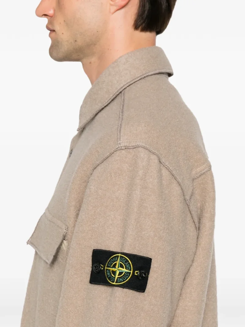 Camasa Stone Island Logo-Patch bej - imagine 5