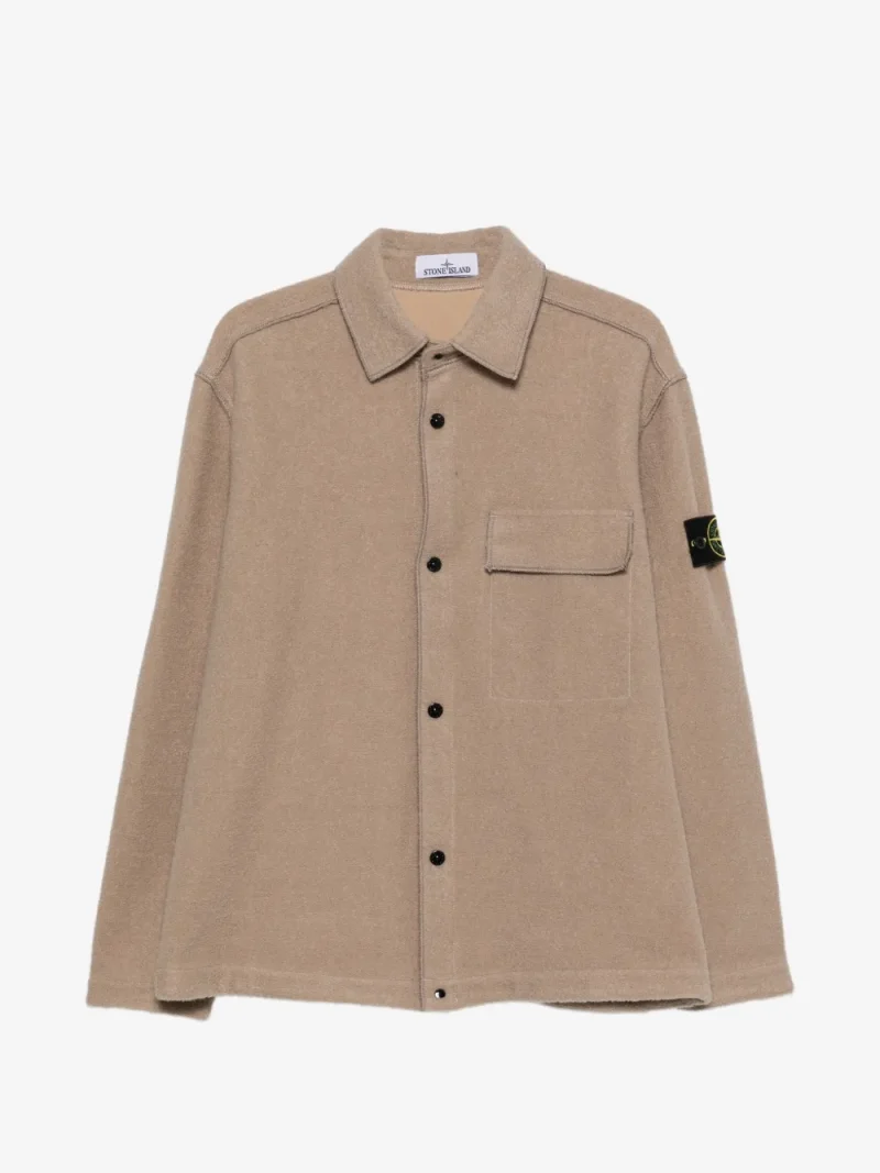Camasa Stone Island Logo-Patch bej