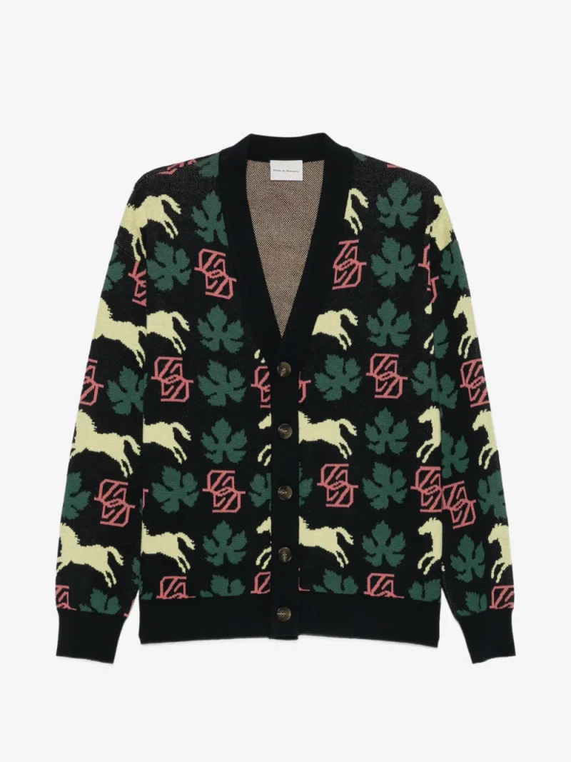 Cardigan Drole De Monsieur Intarsia-Knit multicolor