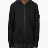 Cardigan Stone Island Full Rib Cotton Boucle negru