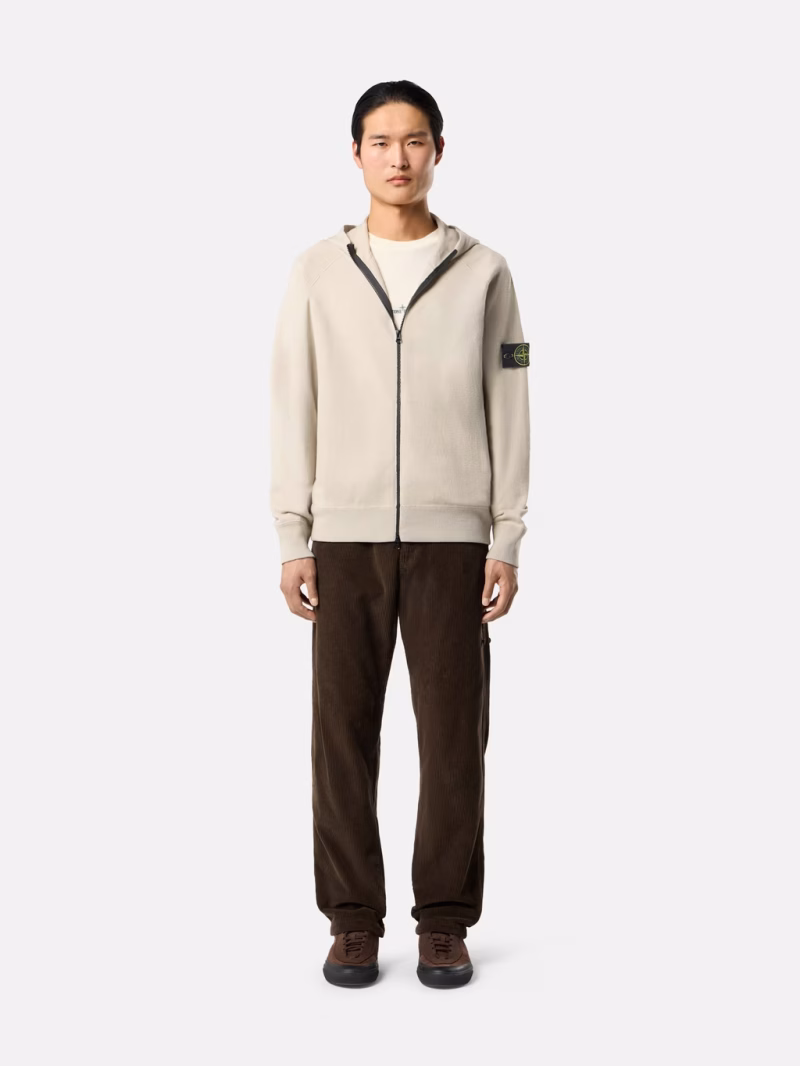 Cardigan Stone Island Hooded Zip-up bej - imagine 4