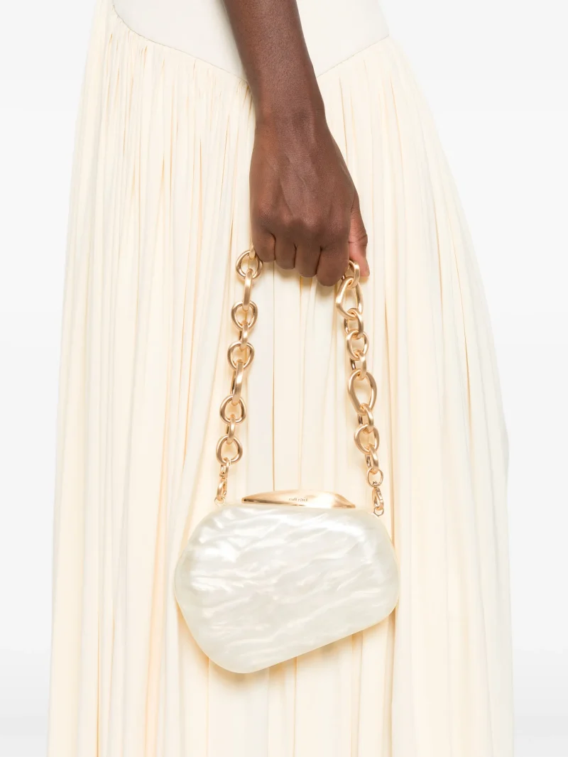 Geanta Clutch Cult Gaia Althea Chain-Link Clutch ecru - imagine 3