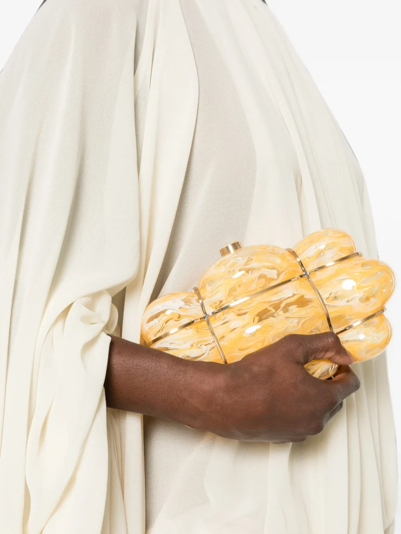 Alternative view of Granta clutch Cult Gaia Bolla Marble-Effect galben