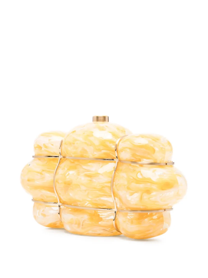 Granta clutch Cult Gaia Bolla Marble-Effect galben - imagine 4
