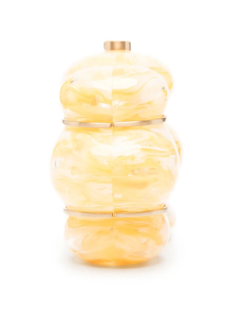 Granta clutch Cult Gaia Bolla Marble-Effect galben - imagine 3