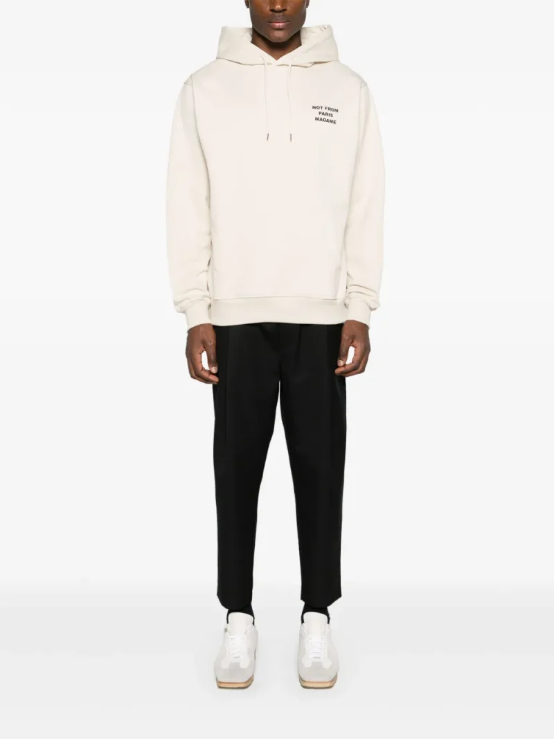 Hanorac Drole De Monsieur Logo-Print bej - imagine 4
