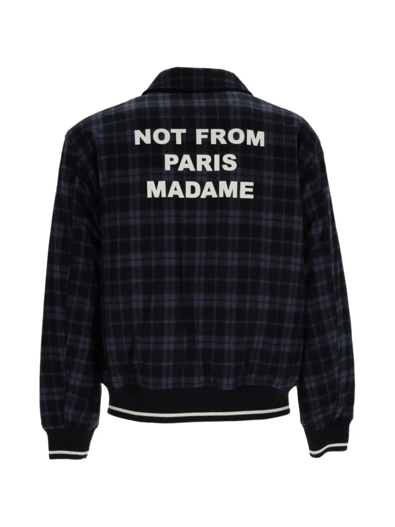 Alternative view of Jacheta Drole De Monsieur Check-Pattern Slogan bleumarin