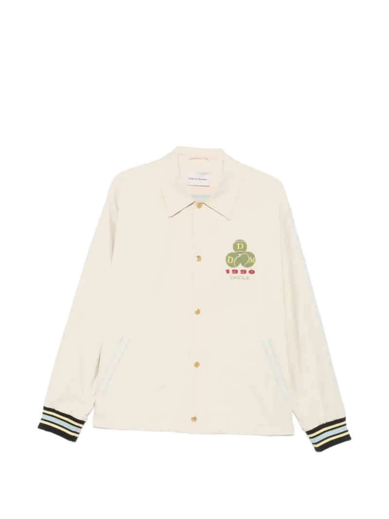 Jacheta Drole De Monsieur Logo-Print Pocket bej