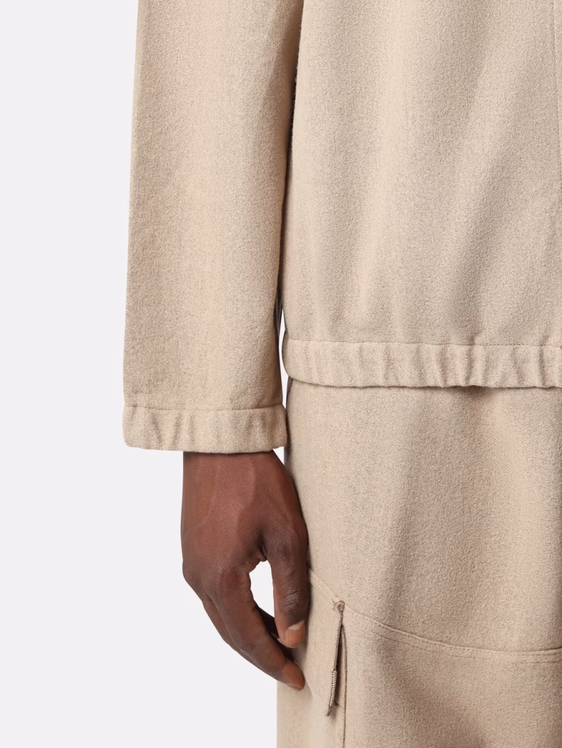 Jacheta Stone Island Comfort-Fit Zip-up Overshirt bej - imagine 6